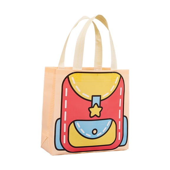 Konghyp Reusable Cute Backpack Print Storage Bag, Portable Organizer for Books, Lunch, Art Supplies, Versatile Daily Use Tote, Stylish and Durable Storage Solution