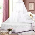 thumbnail image 1 of Konghyp Round Lace Mosquito Net – Elegant White Bed Netting Curtain, Dome Insect Protection, Portable Mosquito Net for Sleeping, Bed Canopy, 1 of 5