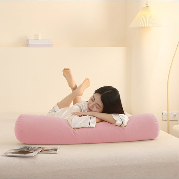 Konghyp Round Pillow for Sleeping, Comfortable Support Cushion, Ergonomic Design, Removable Washable Cover, Multi-Purpose Home Decor, Soft Velvet Fabric