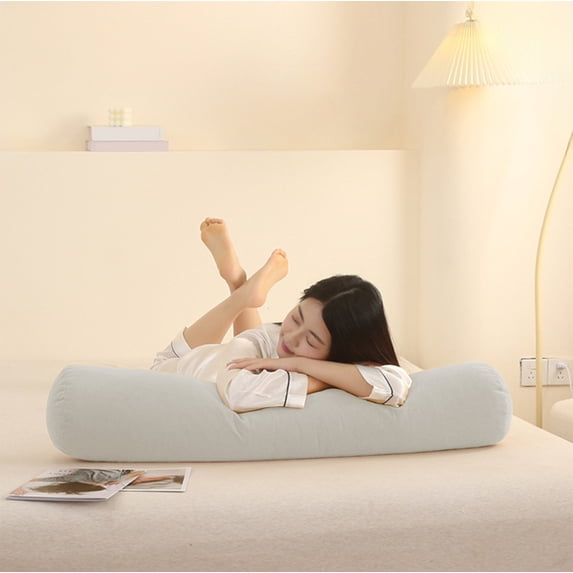 Konghyp Round Pillow for Sleeping, Comfortable Support Cushion, Ergonomic Design, Removable Washable Cover, Multi-Purpose Home Decor, Soft Velvet Fabric