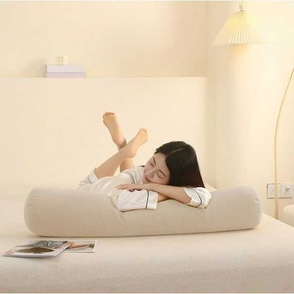 Konghyp Round Pillow for Sleeping, Comfortable Support Cushion, Ergonomic Design, Removable Washable Cover, Multi-Purpose Home Decor, Soft Velvet Fabric