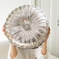 thumbnail image 1 of Konghyp Round Wind Shiny Fabric Wheel Pillow, Decorative Throw Pillow, Soft Cushion for Sofa, Bedside, Living Room, Modern Design, Washable Home Decor, 1 of 6