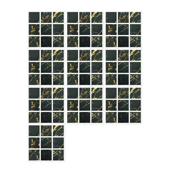 Konghyp Self-Adhesive Tiles Sticker – 1 Set of 10PC 3D Peel and Stick Wall Tiles, DIY Kitchen, Bathroom, Living Room and Bedroom Decor