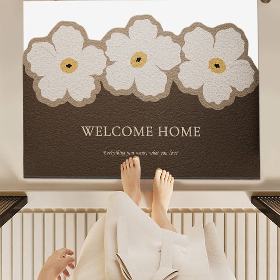 Konghyp Silk Mat for Home Entryway – Non-Slip and Wear-Abrasion Doormat – Customizable Trim, Dirt and Mud Scraper for Durable Entryway Protection.