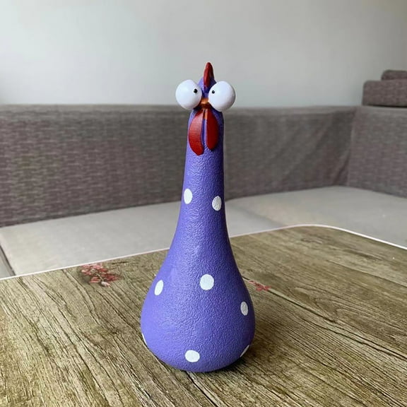 Konghyp Silly Chicken Decor – Funny Concrete Chickens, Garden Yard Statues, Farm Patio Decoration, Cute Chicken Sculptures for Outdoor, Funny Farm Decor