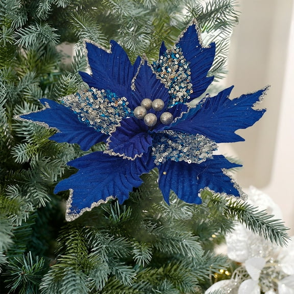 Konghyp Simulated Flower Christmas Tree Decoration, Realistic Cloth Material, Festive Home Decor, Versatile for Weddings and Parties, Durable and Easy to Use