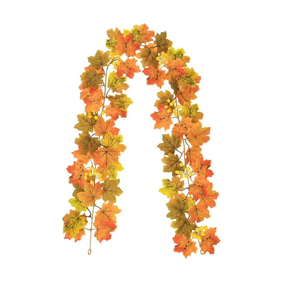 Konghyp Simulated Pumpkin Maple Leaf Rattan Sunflower Showcase Fake Tree Leaves, Decorative Artificial Maple Leaves, Colorful Home Decor, Long-Lasting Vibrant Foliage, Eco-Friendly Silk Plant