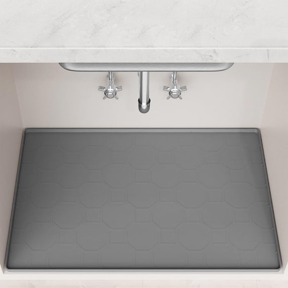 Konghyp Under Sink Mat, Waterproof, Non-Slip, Eco-Friendly Drip Tray, Kitchen and Bathroom Organizer, Multi-Purpose Food-Grade Mat, Easy to Clean and Install