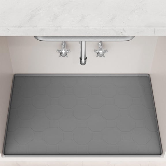 Konghyp Under Sink Mat, Waterproof, Non-Slip, Eco-Friendly Drip Tray, Kitchen and Bathroom Organizer, Multi-Purpose Food-Grade Mat, Easy to Clean and Install