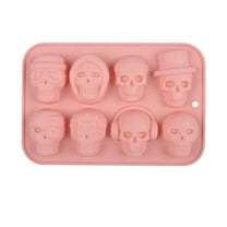 Konghyp Skull Silicone Chocolate Molds, Baking Moulds for Cake Decoration, Jelly and Pudding Maker, Safe and Easy to Clean, Ideal for Ice, Chocolate, and Hand Soap Molds