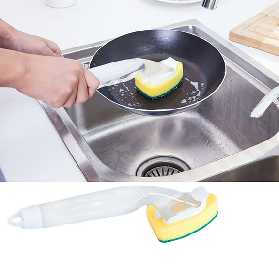 Konghyp Soap Dispenser Wand – Dish Wand Brush Scrub Refill for Washing Pots, Essential Kitchen Tool for Easy and Efficient Cleaning of Cookware and Dishes