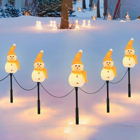 Konghyp Solar Snowman Ground Lamp, LED Christmas Lights, Outdoor Garden Decoration, Waterproof Holiday Decor for Patios, Front Yards, Christmas Party