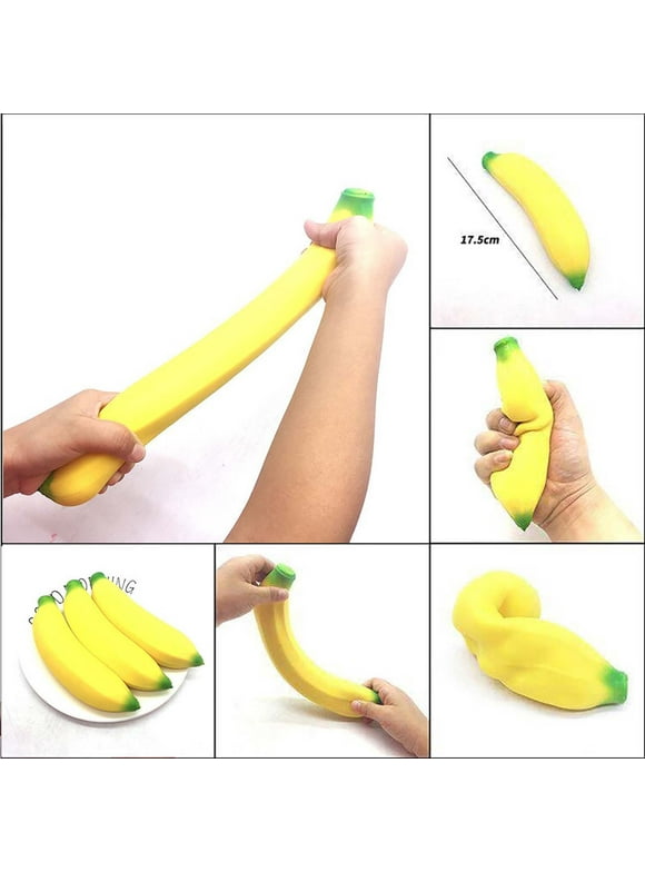 Konghyp Squeeze, Squish, and Unwind with Banana Stress Relief Toys for Both Kids and Adults