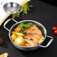thumbnail image 1 of Konghyp Stainless Steel Ramen Pot, Double Handle Noodles Cooking Pot, Durable High-Temperature Soup Pot, Perfect for Home Kitchen, Versatile for Rice, Spaghetti, and Seafood Dishes, 1 of 6