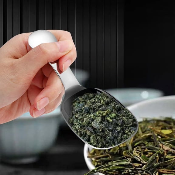 Konghyp Stainless Steel Thickened Teaspoon, Coffee Powder Measuring Spoon, Durable Tea Spoon for Loose Leaf Teas, Versatile Spoon for Desserts and Soups, Lightweight and Easy to Handle