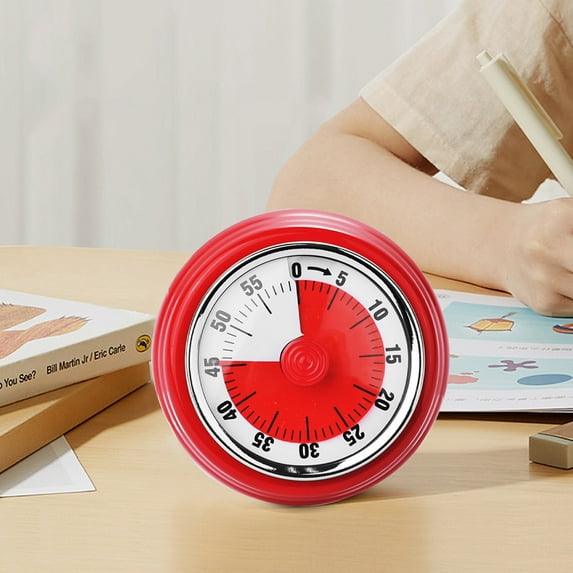 Konghyp Style Mechanical Kitchen Soup Timer – Stainless Steel Timer with Magnet; Reliable Reminder for Baking and Cooking, Perfect for Students and Managers.