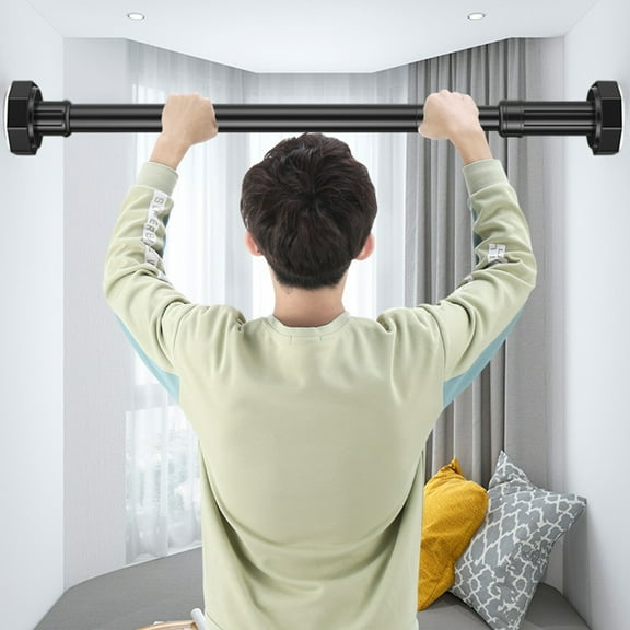 Konghyp Telescopic Curtain Rod Stainless Steel Pole, Adjustable Shower Curtain Rod, No Drilling Space Optimization, Easy to Use and Clean, Strong Load-Bearing Metal Curtain Rail