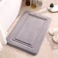 thumbnail image 1 of Konghyp Thick Striped Memory Foam Bath Rugs – Soft Absorbent Velvet Mats with Non-Slip Bottom, Machine Washable Bathmat for Elegant Room Decoration and Safe Wash Floor Use, 1 of 8