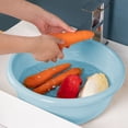 thumbnail image 1 of Konghyp Thickened Washbasin, Large Size Laundry Basin, Multi-Purpose Household Use, Sturdy Plastic Design, Ideal for Washing Vegetables and Soaking Feet, 1 of 6
