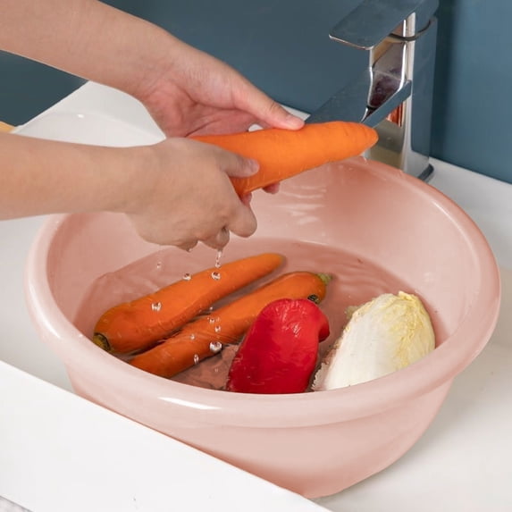 Konghyp Thickened Washbasin, Large Size Laundry Basin, Multi-Purpose Household Use, Sturdy Plastic Design, Ideal for Washing Vegetables and Soaking Feet
