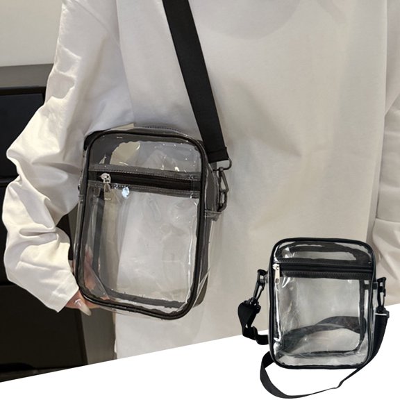Konghyp Transparent Backpack, Clear Stadium Bag, Multi Pocket Design, Waterproof for Sports Events, Concerts, Festivals, and Beaches, Durable and Easy to Clean