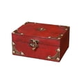 thumbnail image 1 of Konghyp Vintage Wooden Storage Box with Metal Accents, Decorative Treasure Chest for Jewelry and Keepsakes, Functional Home Decor, Rustic Wooden Organizer for Valuables and Trinkets, 1 of 6