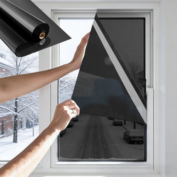 Konghyp Window Film, Privacy Glass Tint, Heat Control, Sun Blocking, Reflective Cling for Home, Thermal Insulation for Office and Living Room, Easy Installation, One-Way Mirror Effect