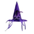 thumbnail image 1 of Konghyp Witch Hat, Stylish Halloween Accessory, Unique Plume Decoration, Comfortable and Versatile, Perfect for Costume Parties and Themed Events, 1 of 9