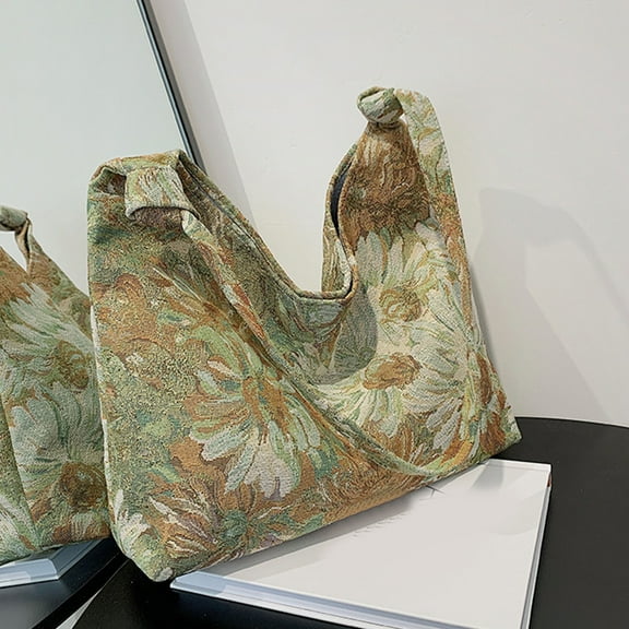 Konghyp Women's Canvas Tote Bag, Large Capacity Shoulder Bag, Fashionable Handbag with Multi-Pockets, Ideal for Work, Travel, Shopping, Casual Use