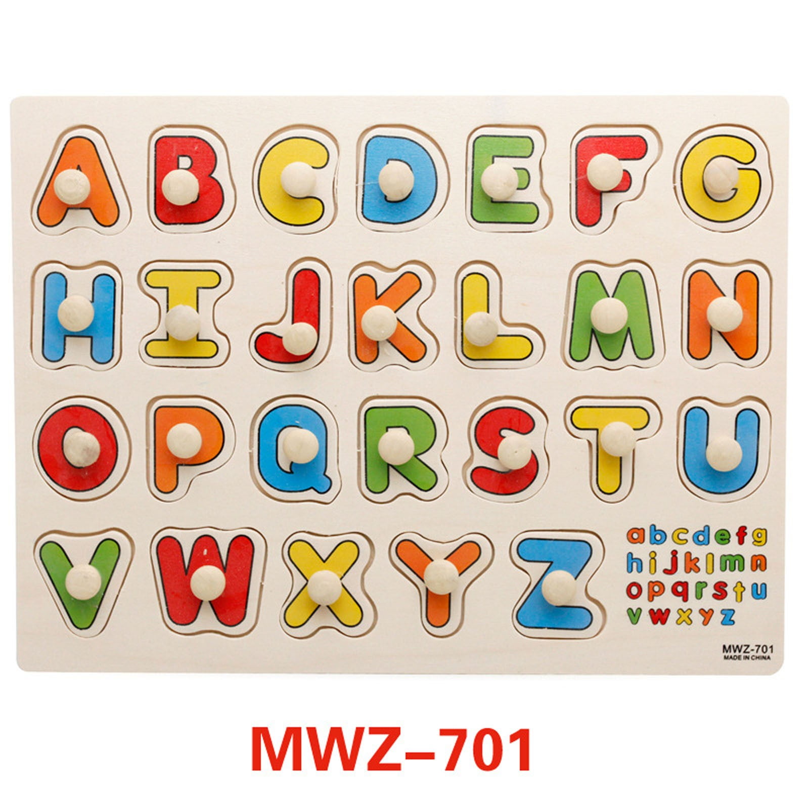 Konghyp Wooden Number and Letter Puzzle – Early Learning Educational ...