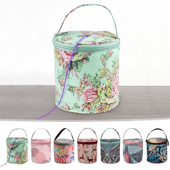 Konghyp Wool Bag Storage Organizer – Portable Yarn Storage Bag for Knitting and Crochet – Convenient Carry Case for Yarn and Crochet Hook Travel Organization