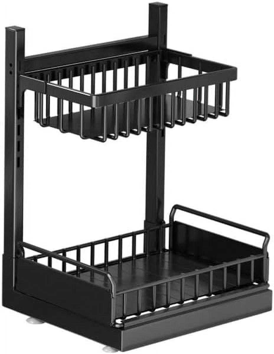 Kongque 2-Tier Spice Organization for Cabinet, Pull Out Spice Rack ...