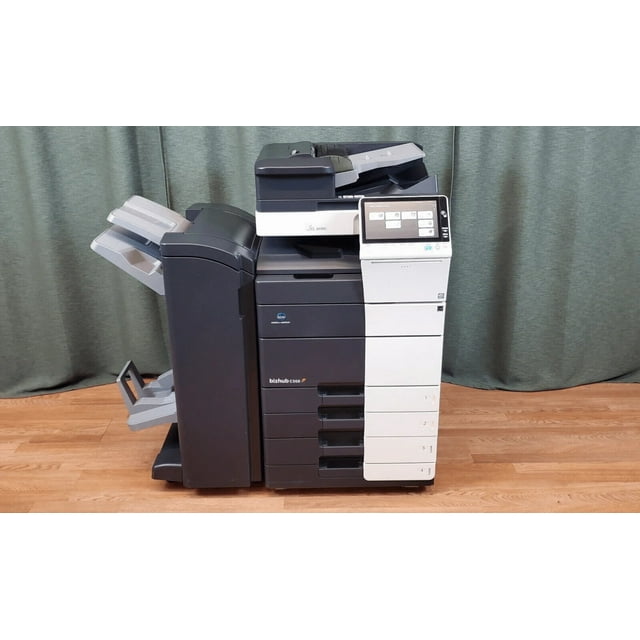 Konica Minolta Bizhub C558 Color Copier Printer Book Finisher Low Usage