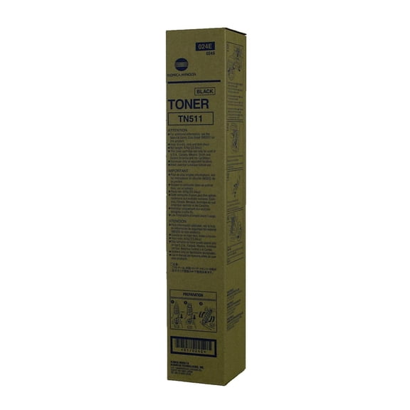 Konica Minolta Genuine Brand Name, OEM 024E TN511 (TN-511) High Yield Black Toner Cartridge (32.2K YLD) for Bizhub 360, Bizhub 361, Bizhub 420, Bizhub 421,Bizhub 500, Bizhub 501 s