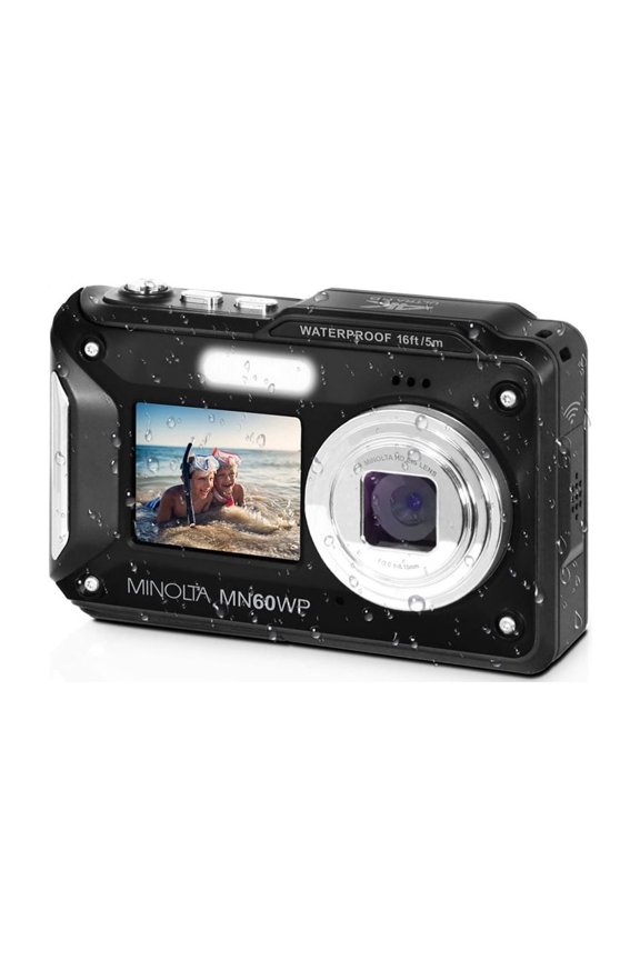 MN60WP Waterproof Dual Screen Digital Camera, Black