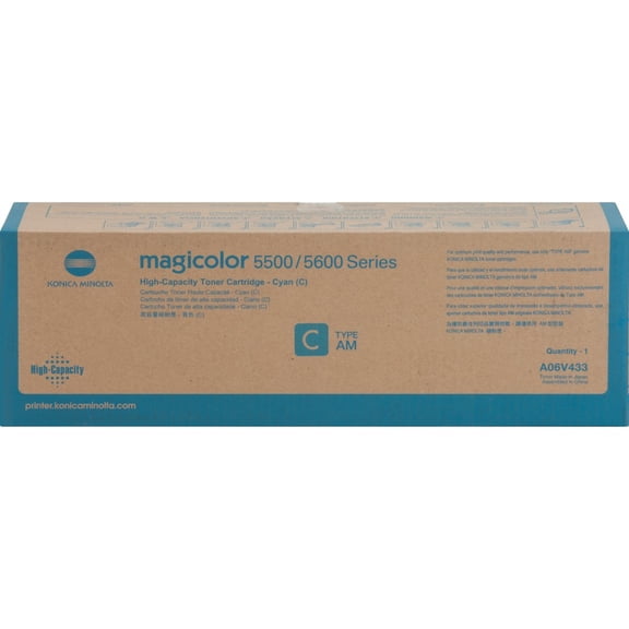 Konica Minolta Original Toner Cartridge - Laser - 12000 Pages - Cyan - 1 Each