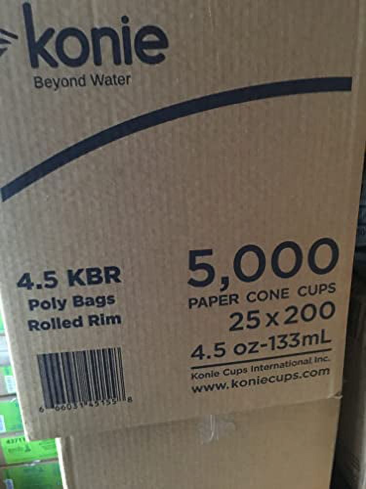 Konie 4.5 Oz Rolled Rim Cone Cup (5000 Pack)