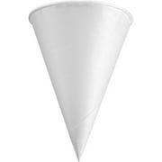 Konie, KCI40KR, Rolled Rim Paper Cone Cups, 200 / Pack, White, 4 fl oz