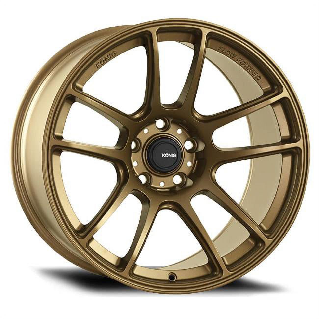 Konig HL95100358 15 x 9 in. Heliogram Matte Bronze Knurled Bead Flow Formed ET35 Wheel 4 x 100