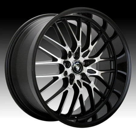 Konig LA Lace Machined Black 16x7 5x110 / 5x115 40mm (LA67T15405)