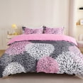 thumbnail image 1 of Koniroom 3 Pieces Pink and Grey Duvet Cover Full Size, Reversible Floral Duvet Cover Full With Cute Flowers for Women Teen Girls, 1 of 10