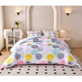 thumbnail image 1 of Koniroom 3Pcs Colorful Polka Dots Comforter Set Full/Queen Size, Kids Teen Girls Reversible Bedding Sets with Pink Blue Purple Yellow Dots, 1 of 12