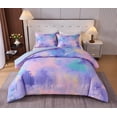 thumbnail image 1 of Koniroom 3Pcs Dreamy Tie Dye Comforter Set Queen Size for Girls, Kids Pink Purple Blue Bedding Room Decor, 1 of 12