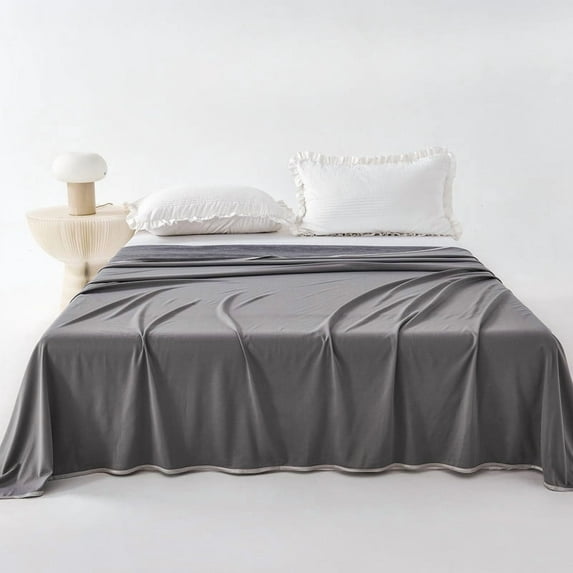 Koniroom Cooling Blankets for Hot Sleepers - Summer Blanket Thin Lightweight Breathable Soft Enhanced Cooling for Bed Couch Sofa Travel(Grey, 90 x 90 inches)