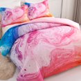thumbnail image 1 of Koniroom Tie Dye Comforter Twin Size for Teen Boys Girls Women, Marble Pastel Colorful Room Decor Soft Reversible Twin Bedding Set, 2 Pieces All Season Bed Set, Blue Black Purple, 1 of 7