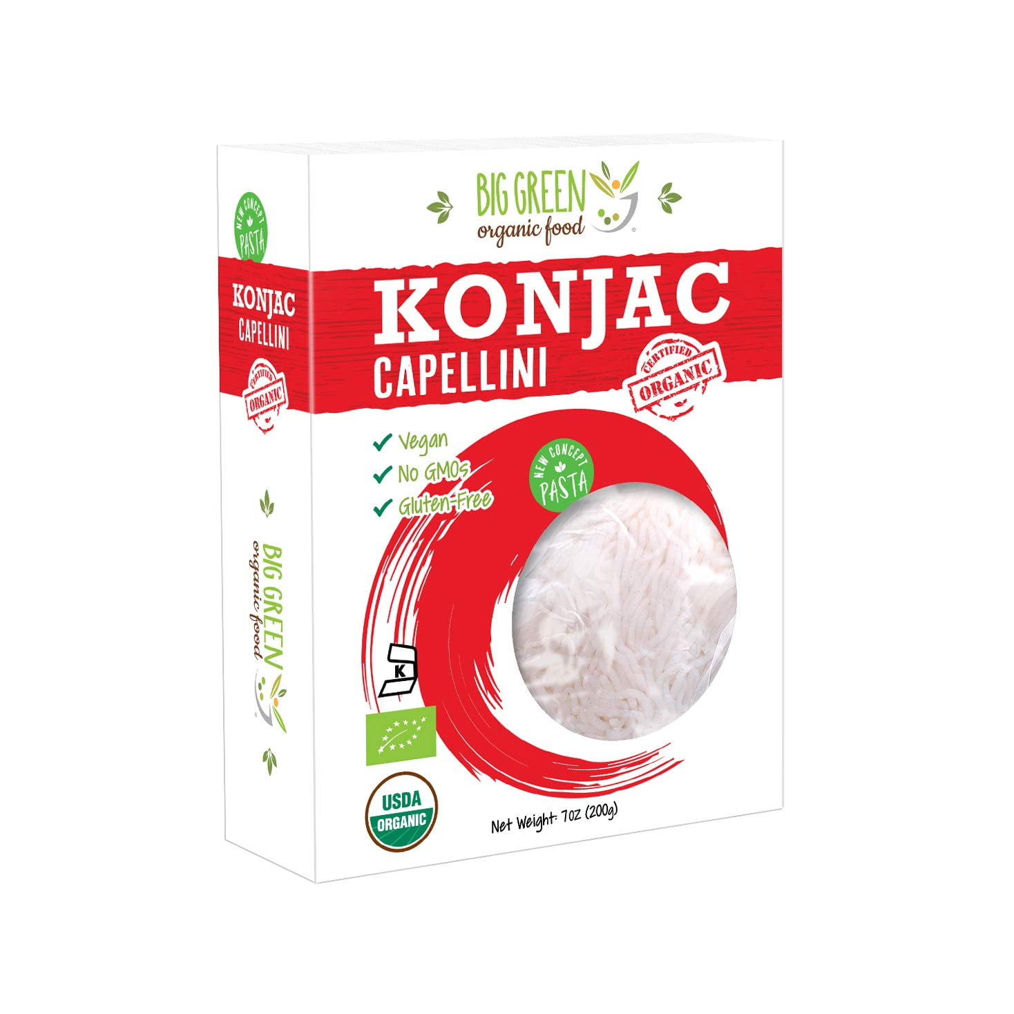 Konjac Capellini, LowCarb, Plant Based Noodle, Shirataki Noodle, Keto, Vegan, 7 oz (1