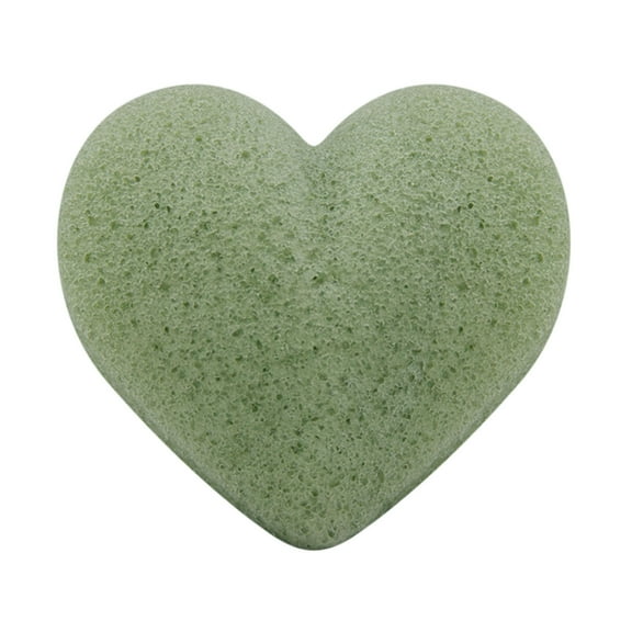 Konjac Face Sponge, Natural Konjac Cleansing Sponge, Heart-Shaped Face Wash Scrub for Sensitive Skin, Gentle Exfoliating Makeup Remover, Thick Soft Fiber Sponge for All Skin Types