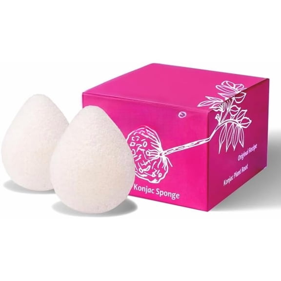 Konjac Facial Sponges for Washing Cleaning Konjac Sponge Set for Cleansing and Set of 2