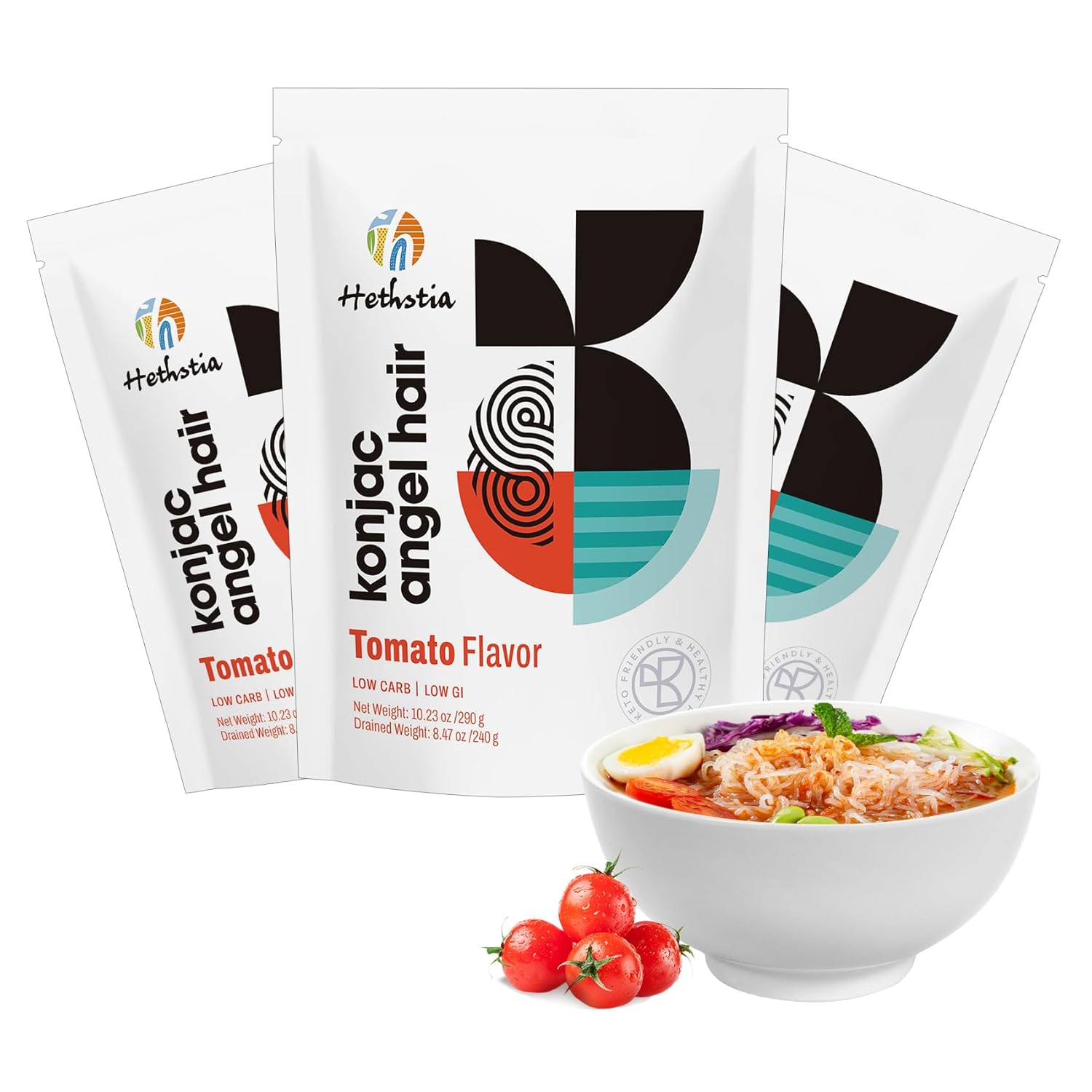 Konjac Noodle Angel Hair Noodle Tomato Sauce Low Carb Angel Hair Pasta