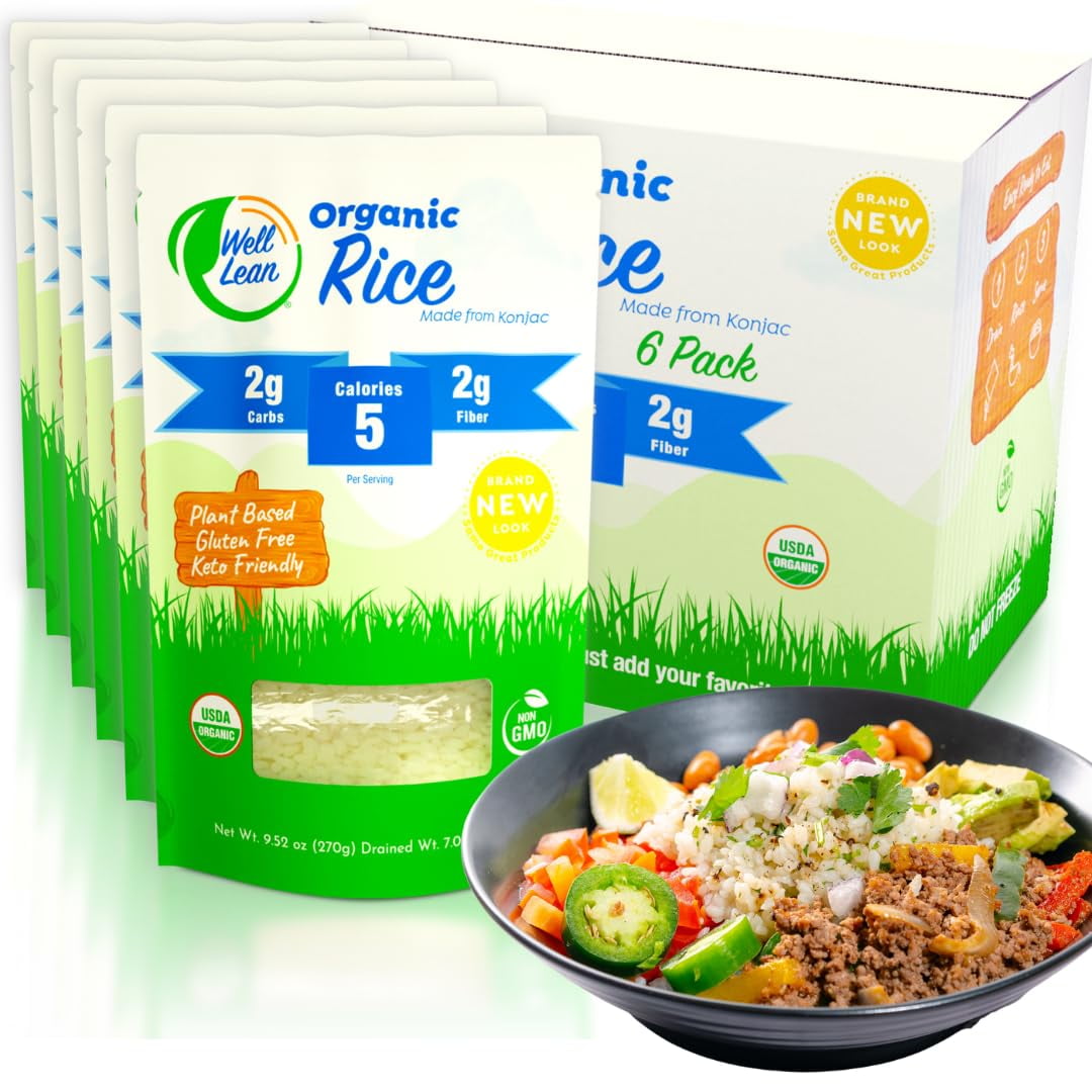 Konjac Rice Keto Pasta - Low Carb Keto Rice Plant Based 100% - USDA